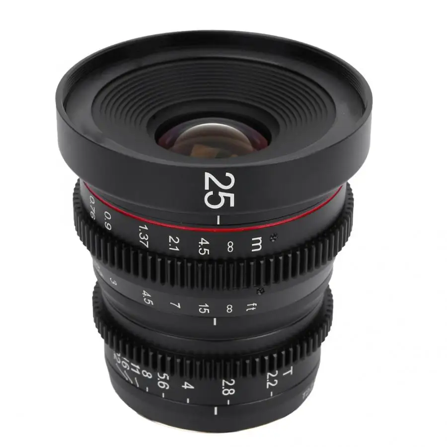 

Camera lens Meike 25mm T2.2-22 Large Aperture Manual Focus Prime Cinema Lens for M4/3 / for Sony E-mount camera len accessories
