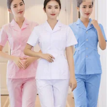 Медицинская одежда белый длинный/короткий рукав топы медицинский Халат Стоматологическая лаборатория униформа для доктора женские аптеки рабочая одежда медицинские скрабы
