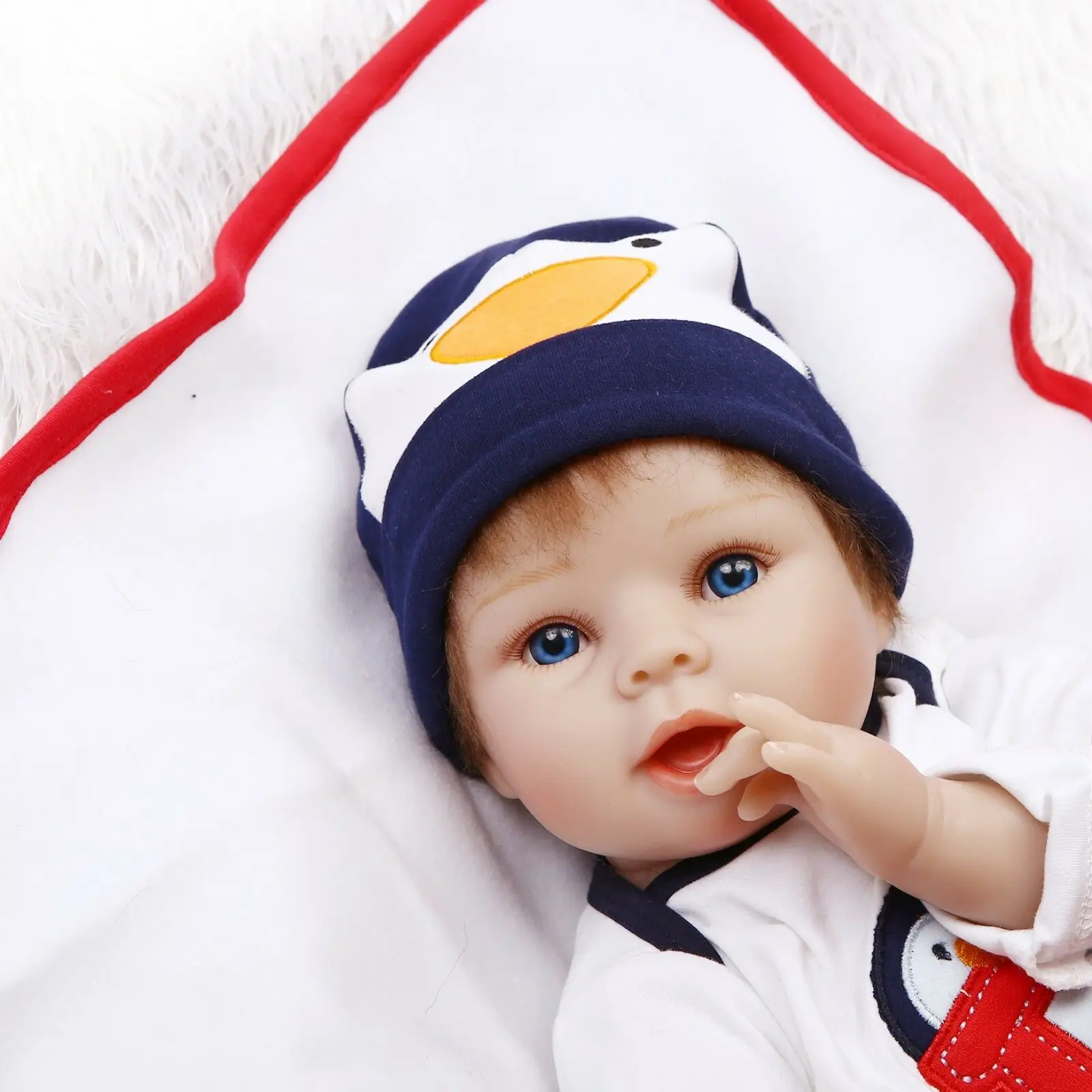 Детская виниловая силиконовая кукла Reborn Bebe 22 '', игрушка, нежное прикосновение, ткань для тела, детские игрушки для девочек, Игрушки для маленьких девочек