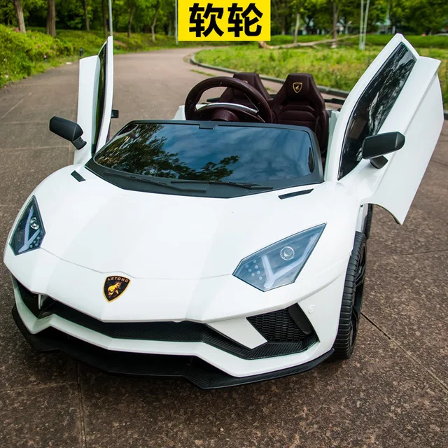 Детский электромобиль четырехколесный двойной автомобиль с дистанционным