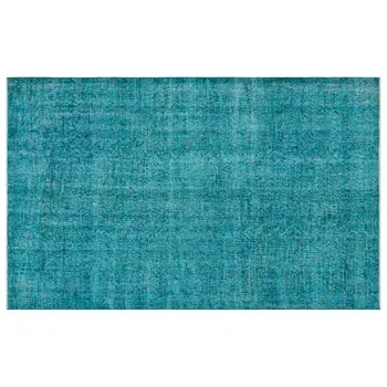 

Handmade Turquoise Vintage Overdyed Turkish Area Rug 165x260 Cm-5'5''X8'6''