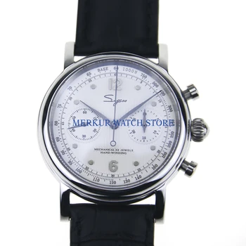 

AD30 Sugess Mens Watch Mechanical Chronograph Pilot 1963 Dress Watch Dress Seagull Movement St1901