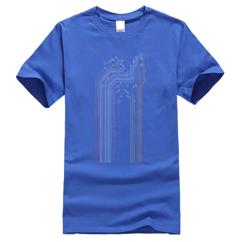 Electronic_panel_312 Cotton Youth Short Sleeve Tops & Tees Summer Labor Day T Shirts Hip hop Clothing Shirt High Quality O-Neck Electronic_panel_312 blue