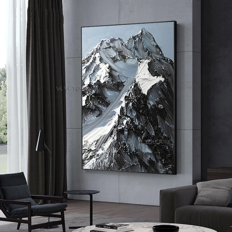 Black And White Gray Thick Knife mountain Porch Artistic Conceptption Decoration High End Hand Painted Oil Canvas 6 Hf99fac737a02467baff96f33133a9137p