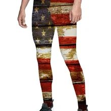 Американский флаг деревянный фон брюки мужские модные вечерние с высокой талией с животным принтом износостойкость компрессионные девять брюк