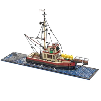 

1235Pcs MOC Fishing Boat Bricks DIY Small Particle Building Block Toys For Children Adult Christmas Gift MOC City Series