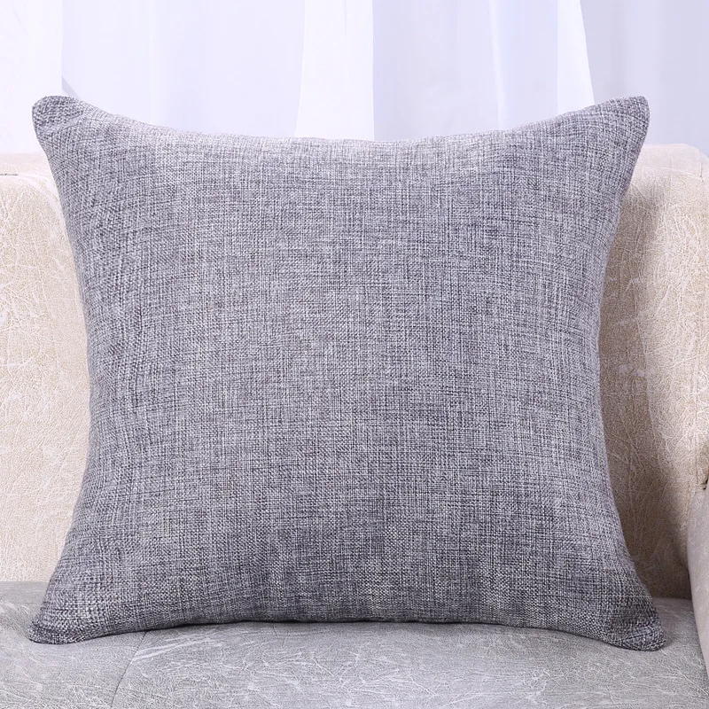 

Quality Cozy Solid Color Couch Cushion Home Decorative Pillows Cotton Linen 45x45cm Seat Back Cushions with Filling
