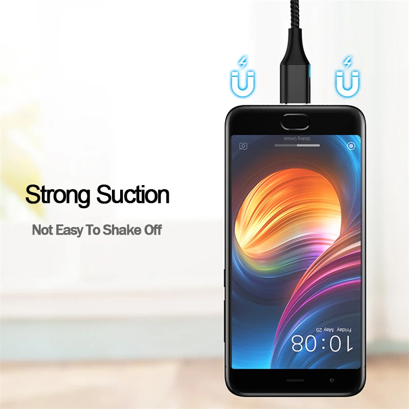 Магнитный кабель для быстрой зарядки 3 А для iPhone 11 XS X samsung, зарядное устройство для быстрой зарядки 3,0 Micro usb type C, магнитный шнур для зарядки телефона