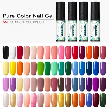 

FOUR LILY UV LED Pure Color Nail Gel Polish Set All For Manicure 176 Colors Soak Off Nail Art Hybrid Varnish Semi Permanent