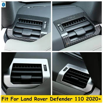 

Side Dashboard Air Conditioning AC Vent Outlet ABS Carbon Fiber Look / Matte Cover Trim For Land Rover Defender 110 2020 2021