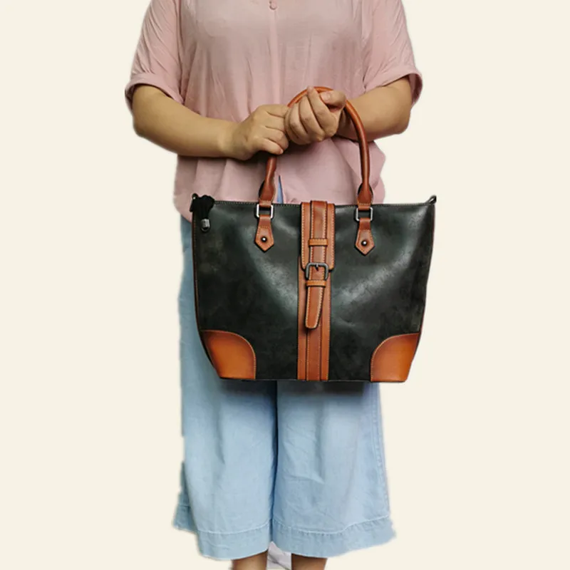 Роскошные дизайнерские женские сумки винтажные мягкие сумки из натуральной кожи женская сумка через плечо большой емкости Повседневная сумка с шариковой подвеской
