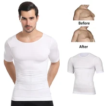 

Men Body Shaper Slimming Shirt Corrective Posture Tummy Belly Control Compression Shapewear Elastic Slim Top Modeling Underwear
