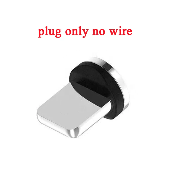plug only Магнитный течёт светильник светодиодный Micro USB кабель для samsung type-c зарядка 8pin для iphone 1 м магнит зарядное устройство Тип C кабели - Цвет: plug only