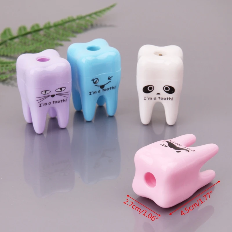 Creative Tooth Teeth Shape Pencil Pointer Sharpener Mechanical School Supplies Jy23 19 Droship