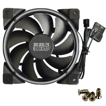 

12CM Case Fan Five Colors LED RGB Quiet Suit for CPU Cooler Liquid Cooler Computer Cooling Fan Black Hot Promotion Drop Shipping
