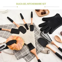 Силиконовая Антипригарная посуда для приготовления пищи, набор инструментов, термостойкая ложка, лопатка, венчики для яиц, кухонные аксессуары, лучшие P