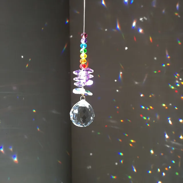 Crystal Suncatchers Csillár Medál Csakra Szivárványkészítő Lógó Prizmák Dísz Ablak, Szobák, Kerti Dekoráció - Image 4