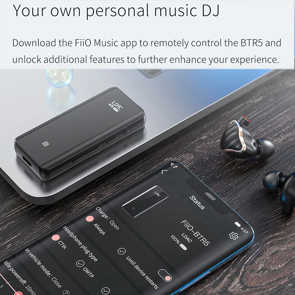Усилитель для наушников Fiio BTR5 ES9218P USB DAC Bluetooth 5 0 выход 3 5/2 мм AAC SBC aptX LDAC