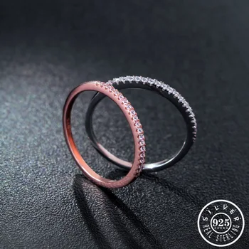 

925 Sterling Silver Statement Cubic Zirconia Rose Gold Color Bridal Wedding Engagement Knuckle Finger CZ Rings for Women