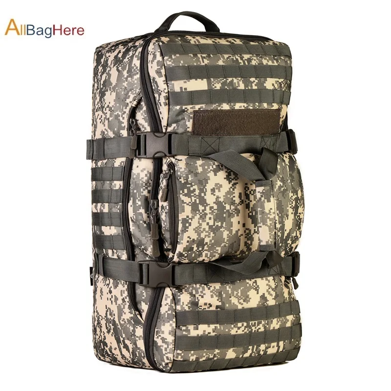 

60L Military Tactics Backpack Large Bag Multifunction Capacity Camo Camping Hunting Travel Rucksack Waterproof Nylon Duffel Bag