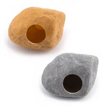 

Simulated Reptile Hide Cave Terrarium Stone Decor Nesting Landscaping Props Pet Habitat Hideouts Lizard House Creeping