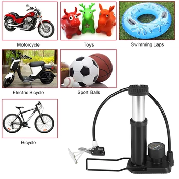 

New Ball Pump Portable Mini Pump For bike tires, balls, toys Bicycle Pump Tyre Inflator with Pressure Gauge