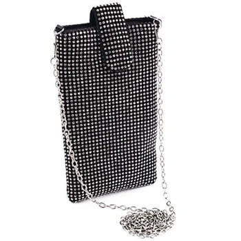 

JHD-Women's Dinner Tote Handbags Wallet Metal Mesh Small Crossbody Bag Mobile Wallet