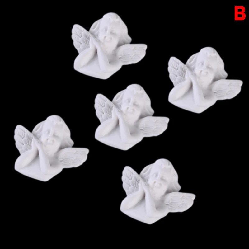 5pcs/set Fashion Resin White Angel Findings DIY Brooch Phone Case Charms Jewelry Making Hot Sale