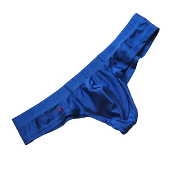 

Men Sexy Fast drying Underwear U Convex Design Low Waist Mesh Shorts Breathable Sexy Elasticity Soft Briefs Fat Guy Mens Shorts