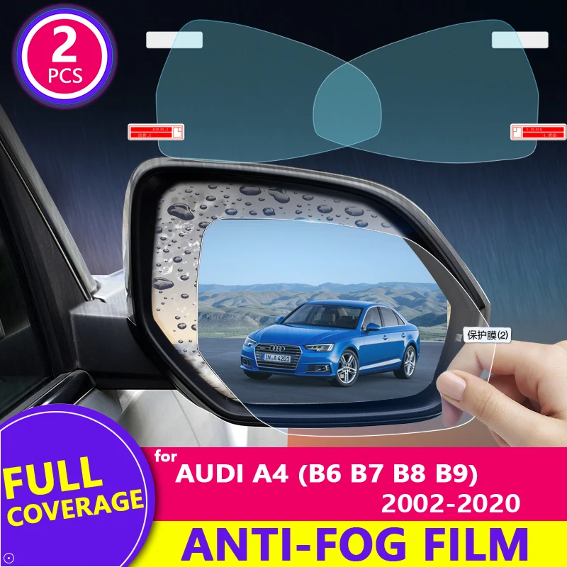 Full Cover Anti Fog Rainproof Film for Audi A4 B6 B7 B8 B9 2002~2020 8E 8H 8K Car Rearview Mirror Protective Accessories S4 RS4 |