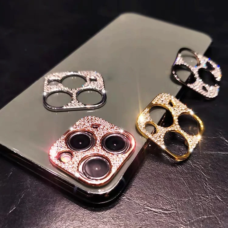 Роскошная Алмазная пленка для объектива камеры Yanxu iPhone 13 12 Pro Max защита блестящее