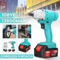 108VF 12800mAh Powerful Cordless Electric Impact Wrench G un 1/2'' Driver 320Nm with Rechargeable Li ion Battery|Electric Wrenches| | -