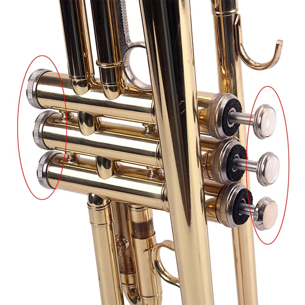 3 en trompeta accesorios de instrumentos de repuesto botones de tapa de varilla de tapa de la trompeta biela arandela de pistón|Partes y accesorios de latón| - AliExpress