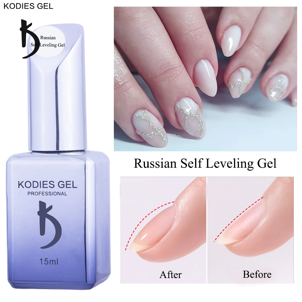 Kodies Gel New Self Leveling Gel Nail Polish Strong Base Coat Healthy
