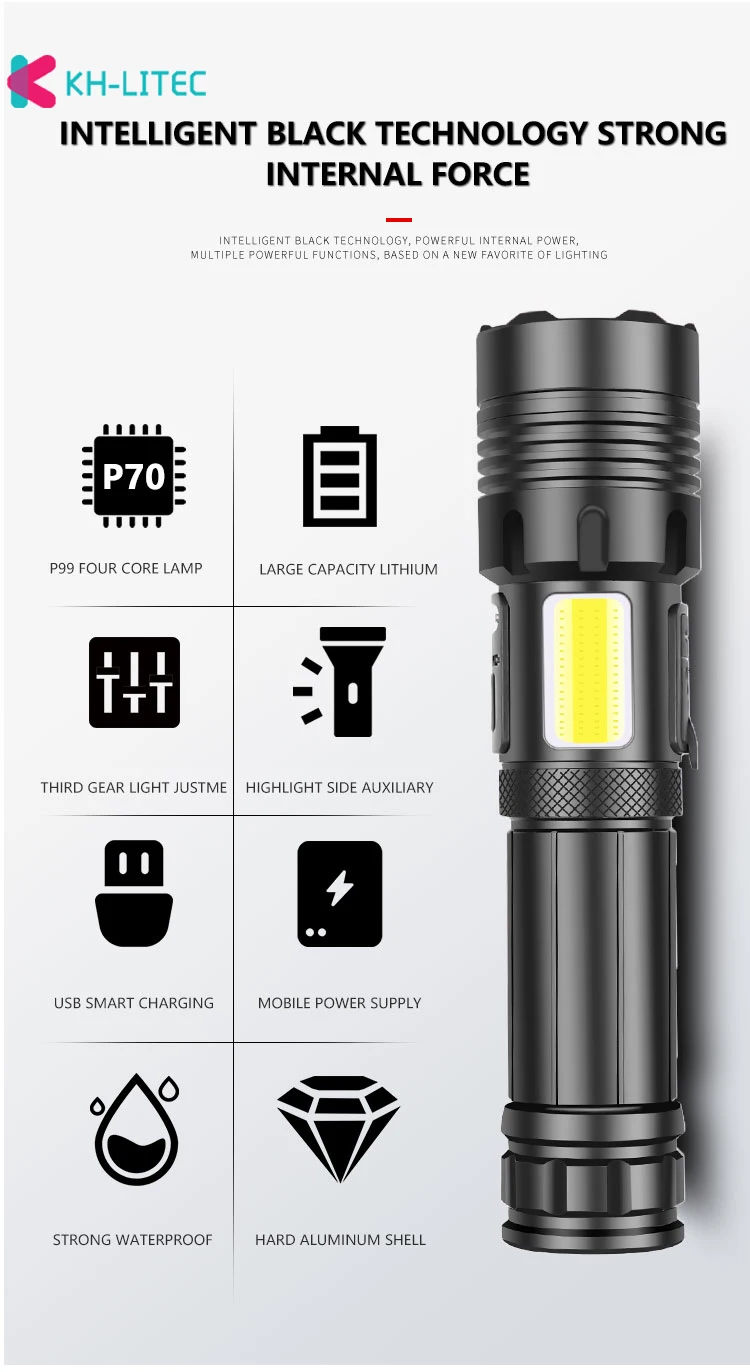 Bright-XHP70+COB-LED-Led-Flashlight-USB-Rechargeable-Waterproof-Lamp-Portable-126650118650-Torch-Lamp-Searchlight（7）