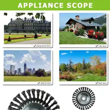 8 дюймов круговая, из стальной проволоки садовая щетка для удаления сорняков газонокосилка травы Eater Триммер-кусторез инструмент части газонокосилка головкой Аксессуары