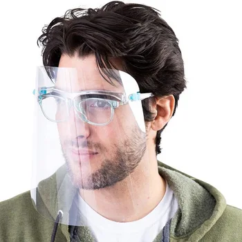 

Unisex Clear Plastic Full Face Shield Anti Fog Kitchen Mask Anti-Oil Splash Proof Safety Glasses Protective Guard