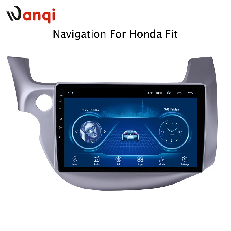 Wanqi 10 1 автомобильный Android 9 GPS-навигатор DvD видео дисплей система экран для Honda Fit