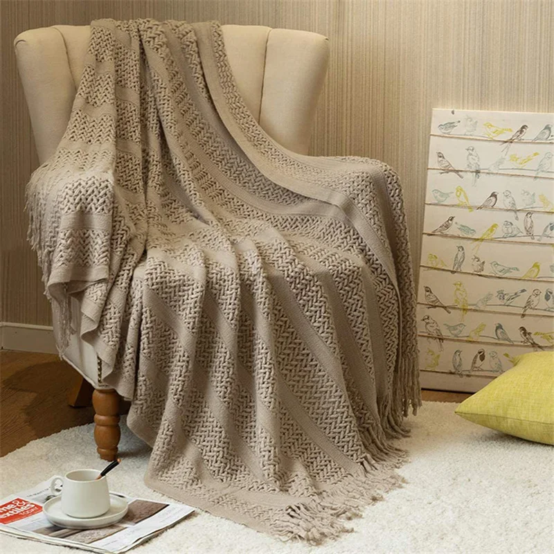 

Nordic Knitted Blanket Plaid for Beds Throw Thread Blankets for Sofa Cover Travel TV Nap Blankets Soft Towel Plaid Home Comfort