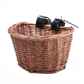 

Bicycle Bucket Electric Car Front Rattan Basket Waterproof Sturdy Simple Food Basket High Capacity for Children