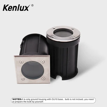 

Kenlux Square Round GU10 Buried Lamp Inground Lighting Body Outdoor COB LED Underground Lamp Light Garden Light