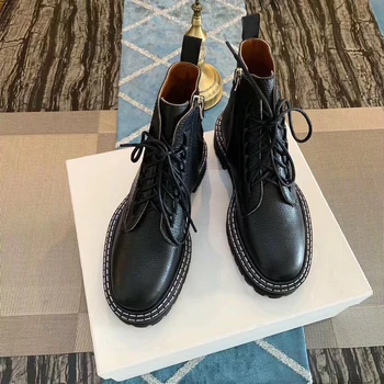 

op quality split Leather Women Boots Brand Snow Boots Winter Boot Autumn Winter Warm Comfortable Women Shoes Martins with box