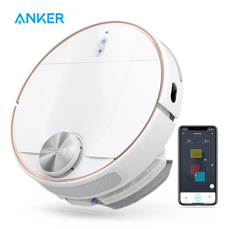 

eufy RoboVac L70 Hybrid, Cleaner, iPath Laser Navigation, 2-in-1 Sweeping and Mopping, Wi-Fi, 2200Pa Strong Suction, Quiet