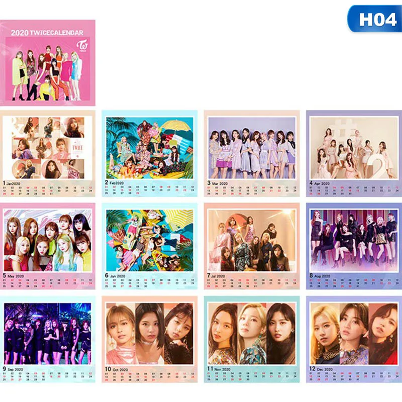 4 EXO ITZY STARKIDS TWICE X1 Настольный стерео календарь плакат Persona концепция глянцевый календарь плакат украшение дома - Цвет: 4
