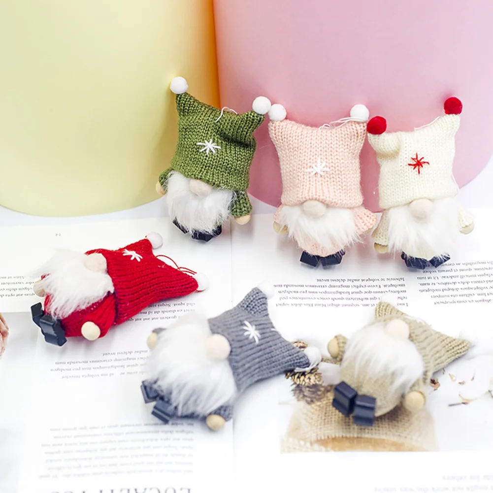 6pcs Christmas Doll 6 шт./компл. симпатичный кулон Non сплетенная ткань, украшение для дома, безлицевые орнамент дети подарок на Рождество Кукла вечерние фестиваль Висячие Гном - Цвет: 6pcs Christmas Doll