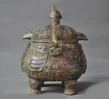 

wedding decoration Han dynasty Bronze Ware bird beast pattern Portable Wineware Crock tank pot jar