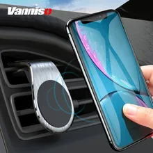 Vanniso металлический магнитный автомобильный держатель для телефона, мини держатель на вентиляционное отверстие, магнитный держатель для iPhone XS Max Xiaomi note 8, смартфон в автомобиле