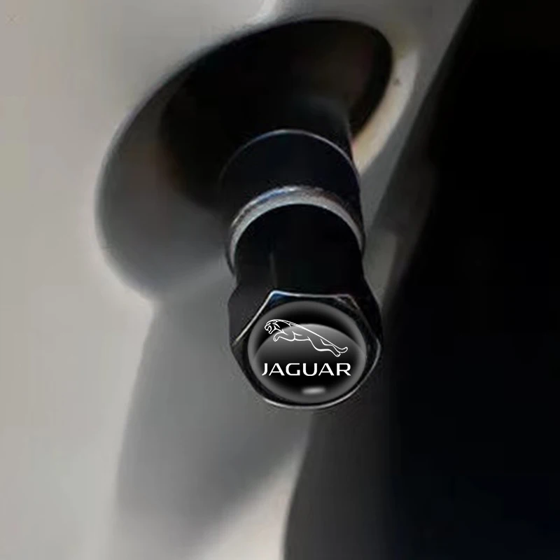 4pcs/Set Metal Car Wheel Tire Valve Caps For Jaguar XF XJ F-Type E-Type F-Pace E-Pace X-Type S-Type XKR Auto Styling Accessories