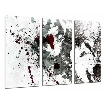 

Animal Wild Wolf Abstract White Background,, photo print on wood, modern picture decorative 26812