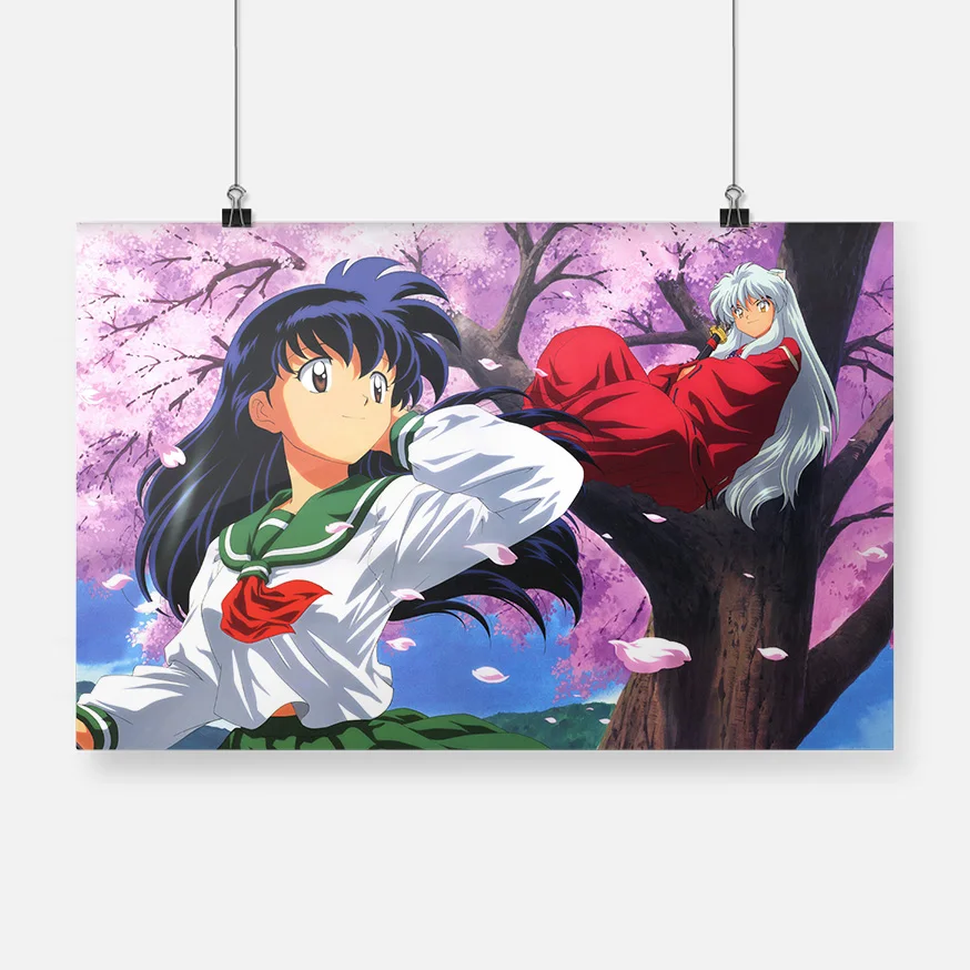 alicefen Modular Canvas Painting Home Decor 5 Piezas Inuyasha Pictures Modern Impreso Anime Poster para Living Room Wall Artwork Frame-Frame 
